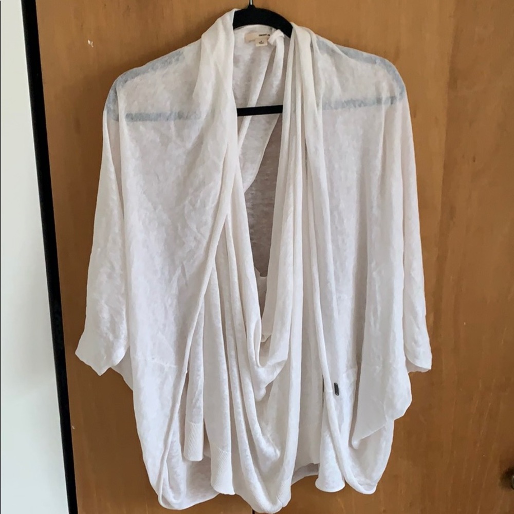 *RHONY* Linen Cocoon Cardigan and Draped T…